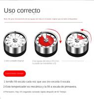 Temporizador Visual mecánico de cuenta atrás para cocina, reloj de enseñanza para aula, reunión de enseñanza, trabajo Cookin, 1 ud. - details 6