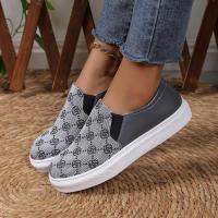 Zapatos informales de suela gruesa para mujer, zapatillas veraniegas versátiles con lentejuelas, a la moda, vulcanizados, 2024 - details 12