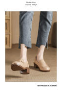 Zapatos de cuero con tacón grueso simple, suela suave, de 4 cm de altura, zapatos pequeños de cuero. - details 20