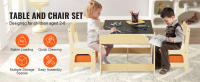 SucceBuy Juego de mesa y sillas para niños, mesa de actividades de madera con cajas de almacenamiento, ideal para niños pequeños, arte, manualidades y lectura - details 0