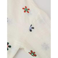 BUNO-Conjunto de camisa y pantalones con estampado bordado para mujer, camisa holgada de un solo pecho, pantalones de pierna ancha, informal, 2 piezas, verano, 2025 - details 9