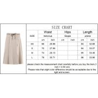 ZOCI- Conjunto de falda midi con cinturón para mujer, chaleco informal con cuello halter y espalda descubierta, falda acampanada de cintura alta, ropa de calle Lisa elegante - details 1