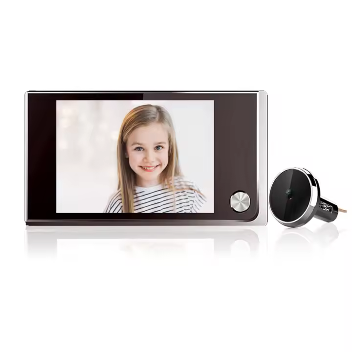 Timbre de Puerta Sectyme con Cámara de 3.5 pulgadas Visión de 120 Grados Monitor y Espejo Inteligente para el Hogar Wireless - 1