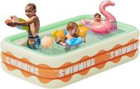 Piscina inflable, piscina familiar rectangular, piscina para niños para fiesta al aire libre en el jardín del patio trasero (1,5 m) - details 0