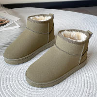 Botas de nieve de ante de vaca para mujer, botines cálidos con felpa gruesa, para clima frío, novedad de invierno, 2023 - details 30