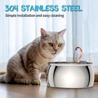 Gran Fuente de Agua para Gatos de Acero Inoxidable Diseño de Grifo de Cuerno de Gato - details 3