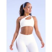 Sujetador deportivo para mujer, sujetador de yoga con un hombro, sujetador de gimnasio con recorte sin costuras - details 5