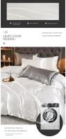 Sábana de Terciopelo Blanco WOSTAR para Cama Doble Queen Tamaño 220x240 Cubierta de Edredón de Lujo para Pareja Individuales Lavable - details 6