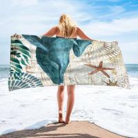 Toalla de playa de microfibra sin arena, fina, de secado rápido, súper absorbente, toallas grandes y ligeras para viajes, deportes, piscina - details 2