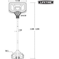 Canasta de baloncesto resistente con altura regulable - details 38