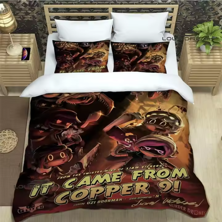 Juego de Ropa de Cama de Dibujos Animados 3D Funda de Edredón, Funda de Almohada, Funda de Cama para Hombres, Mujeres, Niños Tamaño Rey, Reina, Twin - 1