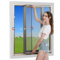Mosquitera magnética de tul para ventanas, cortina de malla, extraíble, lavable, antimoscas, personalizada, bricolaje, Verano - details 16