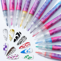 Lápiz de dibujo para arte de uñas, esmalte de Gel único, grafiti de belleza, decoración impermeable, pintura acrílica, delineador de fácil secado, herramienta de manicura - details 1