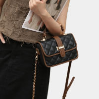 Xiaoxiangfeng cadena de diamantes pequeño bolso cuadrado nuevo de moda y versátil, bolso de mensajero portátil popular para mujer bolso de hombro texturizado - details 8