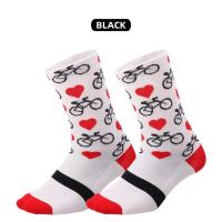 2 pares de calcetines de ciclismo para hombre y mujer, calcetines deportivos profesionales de compresión para bicicleta de carretera, calcetines para bicicleta de montaña, calcetines de carreras con patrón de corazón - details 6