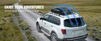 Compra exitosa 8 Cu. Pies. Caja de carga para techo, carcasa rígida de ABS, apertura de doble cara, correas reforzadas, aerodinámica, compatible con la mayoría de barras transversales, para automóvil, SUV, vagón, negro - details 5