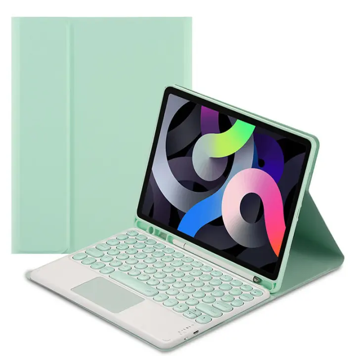 Funda con Teclado táctil para iPad, cubierta de Teclado español para iPad 10, 9, 8, 7, 6, 5 generación Pro, 11 Pro, 10, 5 Air, 3, 2, 1, 10,2, 10,9, 9,7 pulgadas - 1
