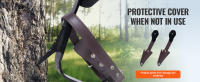 SucceBuy Púas para escalar árboles, espuelas de escalada de acero de aleación, capacidad de 350 libras, equipo de arborista con correas y protectores de púas para caza, recolección de frutas, verde - details 4