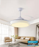 Disponible Ventilador de techo invisible con motor DC 6 velocidades Tecnología LED muy eficiente 72W Tres tonalidades, Mando a distancia con temporizador, Color e intensidad de luz regulables, Motor inverter verano/invierno ultra silencioso. - details 5