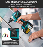 Kit de Destornillador Eléctrico Sin Escobillas 688N.m de 8 Velocidades 1/4 Pulgada para Batería Makita 18V Kit de Destornillador de Impacto Inalámbrico - details 5