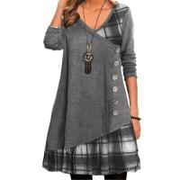 Vestido de manga larga para mujer, vestidos estampados a la moda, otoño - details 2
