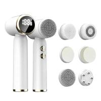 Cepillo de limpieza sónico impermeable, limpieza de poros faciales y exfoliante, limpieza eléctrica de silicona portátil 6 en 1 - details 3