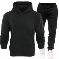 Conjunto de dos piezas para hombre, chándales informales, trajes deportivos para exteriores, sudaderas con capucha y pantalones para correr, Otoño e Invierno - details 3