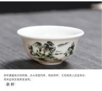 Oferta especial Taza de cerámica, cuenco con tapa, juego de té Kung Fu de porcelana azul y blanca, juego de regalo de boda - details 4