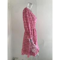 Vestido de flores fragmentadas de manga corta con estampado bohemio, jersey de cintura, longitud media, nuevo - details 12