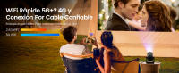 【Corrección trapezoidal automática】Mini proyector portátil con 270° soporte giratorio, Android 11,300 ANSI Wimius L1 proyector, WiFi6 Bluetooth proyector soporte 1080P, videoproyector de enfoque corto para cine en casa - details 6
