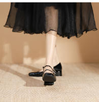 Zapatos Mary Jane de mujer con tacón grueso y hebilla de cinturón de nuevo estilo - details 14