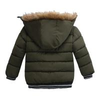 Chaqueta de Piel Cálida con Cuello de Piel para Niños Moda de Invierno con Capucha y Cremallera - details 16