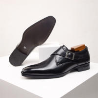 Zapatos de cuero con hebilla de monje, zapatos de vestir para hombre de negocios, zapatos de cuero estilo británico para hombre - details 24