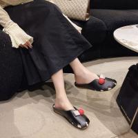 Baotou zapatillas mujer, verano nuevo desgaste temperamento fondo plano casual perla zapatos individuales zapatos perezosos cómodos - details 14