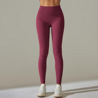 Leggings push-up sin costuras para mujer, pantalones elásticos de cintura alta para entrenamiento, correr, yoga, gimnasio - details 6