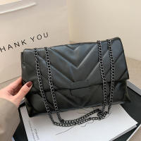 Bolso cruzado de cuero PU con hilo de bordado para mujer, bolso de cadena para hombro, bolso de mujer de marca de gran capacidad - details 27