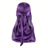 Gorro de seda Durag para hombre, Bandana sedosa Du Rag Doo Rag, gorro con ondas de cola larga - details 10