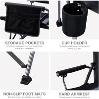 Silla Plegable para Acampar de Gran Tamaño 230KG Cargable con Bolsillo Lateral y Portavasos - details 5