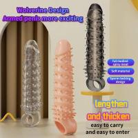 Leten-anillo de boquilla de lino, anillos extensores reutilizables, retardante de eyaculación, funda para pene para hombres, juguetes sexuales para erección, juguete para adultos - details 0