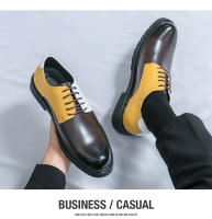 Zapatos de cuero de moda con cordones de empalme personalizados - details 7