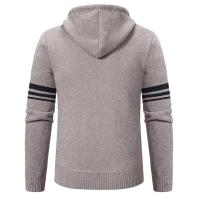 Chaqueta de suéter para hombre con forro de punto, cárdigan con capucha de otoño e invierno, chaqueta de suéter informal, ropa para hombre - details 16