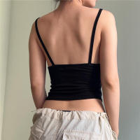 BUNO-Tops góticos negros para mujer, Tops cortos Vintage Y2K 2000, camisola básica de calle alta, corsé informal sin mangas, novedad de verano 2024 - details 6