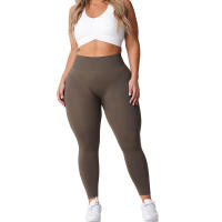 NVG Leggings de gimnasio sin costuras para mujer, suaves para entrenamiento, ropa de yoga de LICRA de cintura alta - details 24