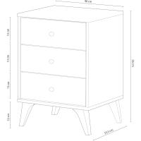 Pack Cabecero y 2 Mesitas de Noche, Dormitorio Doble, Dormitorio Completo, Modelo Iconic, Acabado en Blanco Artik y Blanco Velho - details 7