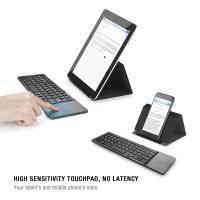 Miniteclado inalámbrico de tres pliegues, teclado portátil Universal con Bluetooth, ratón táctil para IOS, Android, Windows, blanco - details 1