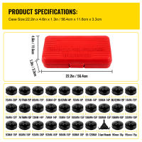 SucceBuy Juego de 30 piezas de enchufes para filtro de aceite, kit de llaves de acero resistente, diseño de perfil bajo de 3/8", herramienta de fácil acceso, llave para tapa de filtro de aceite, ideal para espacios reducidos - details 1