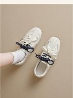 Zapatillas de ballet alemanas para mujer, novedad de verano 2025, zapatillas planas de malla con suela suave, zapatillas deportivas blancas Forrest Gump. - details 0