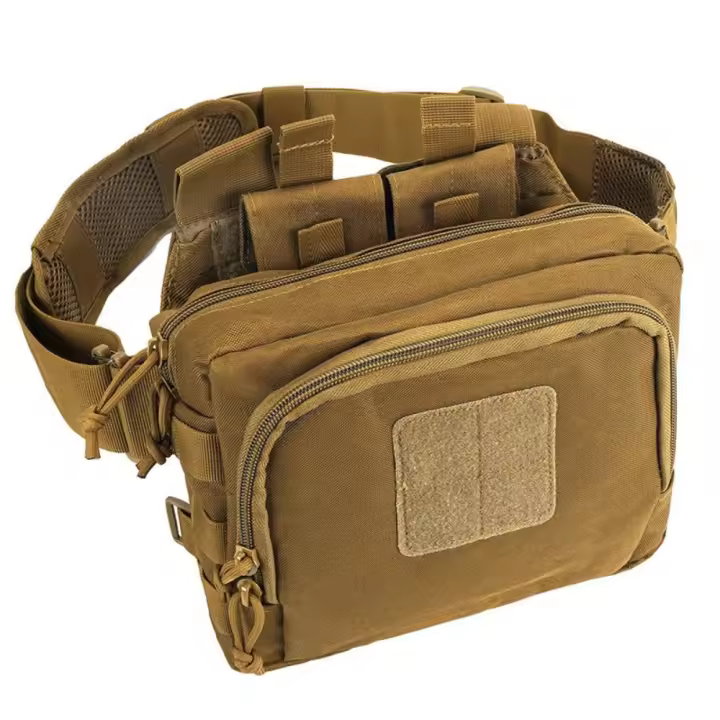 Riñonera de gran capacidad para exteriores, bolso de pecho multifuncional impermeable para escalada, bolsillo de malla, bolsa colgante de cintura de viaje duradera - 1