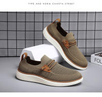 Zapatos de tela transpirable de malla tejida con mosca para hombre, estilo pedal viejo de Beijing, zapatos de lona. - details 14