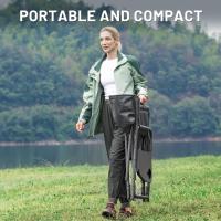 Silla plegable de aluminio resistente para acampar de 180 kg, silla de camping para adultos con mesa auxiliar portátil para festivales al aire libre - details 7